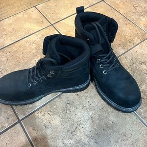 Wolverine suede work boots black 6 inch size 10 ew like new
